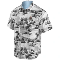 Men's Tommy Bahama  Black Ohio State Buckeyes Tropical Horizons Button-Up Shirt