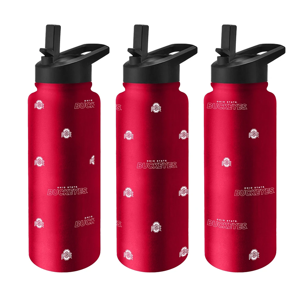 Bouteille de boisson rafraîchissante Steep and Repeat de 34 oz des Ohio State Buckeyes
