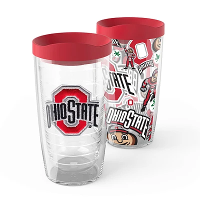 Tervis Ohio State Buckeyes 2-Pack 16oz. Competitor & Emblem Tumbler Set