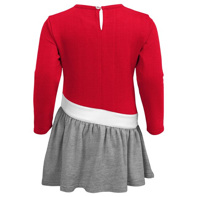 Robe en molleton cœur à Scarlet Ohio State Buckeyes pour tout-petit