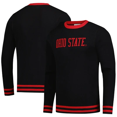 Pull unisexe en tricot vintage noir Ohio State Buckeyes de Uscape Apparel