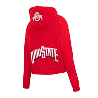 Women's Pro Standard Scarlet Ohio State Buckeyes Game Day Sequin Full-Zip Hooded Jacket