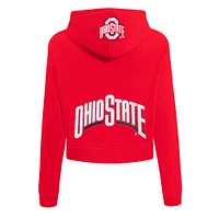 Women's Pro Standard Scarlet Ohio State Buckeyes Game Day Sequin Full-Zip Hooded Jacket