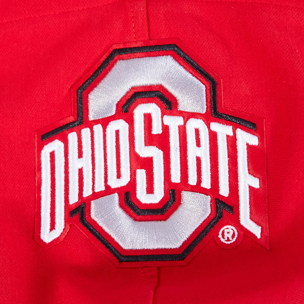 Women's Pro Standard Scarlet Ohio State Buckeyes Game Day Sequin Full-Zip Hooded Jacket