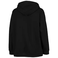 Women's Black Ohio State Buckeyes Plus Notch Neck Team Pullover Hoodie