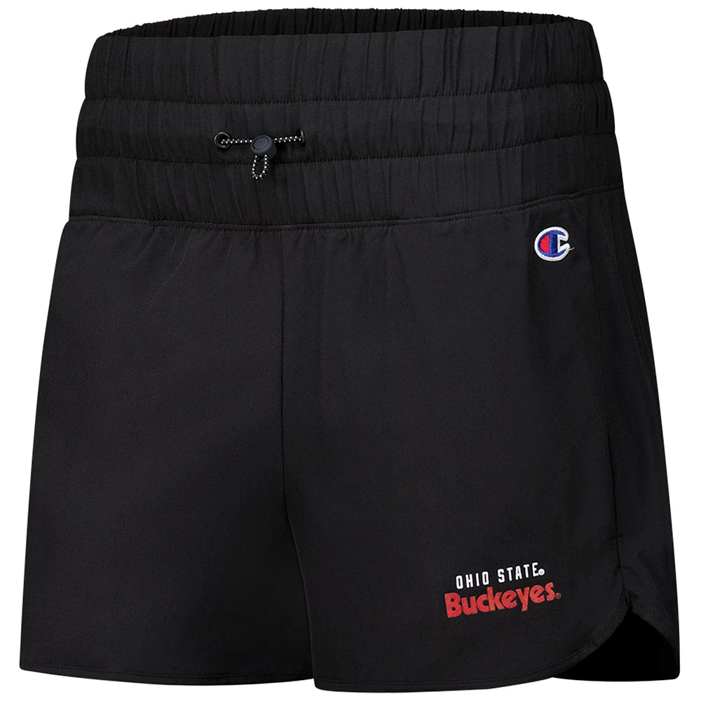 Women's Champion  Black Ohio State Buckeyes Tailgate Her Woven Shorts