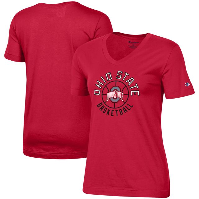 T-shirt de basket-ball Champion Scarlet Ohio State Buckeyes pour femme