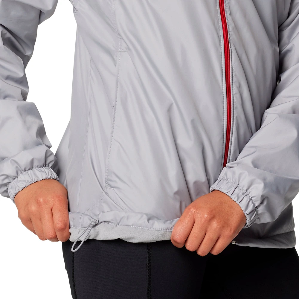 Women's Columbia Scarlet/Gray Ohio State Buckeyes Flash Forward Full-Zip Hoodie Windbreaker Jacket