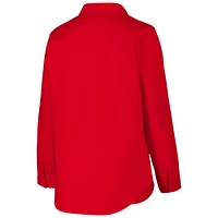 Veste boutonnée grande taille Fanatics Scarlet Ohio State Buckeyes pour femmes