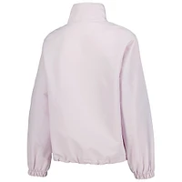 Women's Lusso Lavender Ohio State Buckeyes Parker Quarter-Zip Rain Tech Jacket