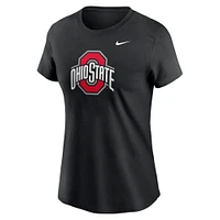 Women's Nike Black Ohio State Buckeyes Primetime Logo T-Shirt
