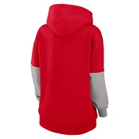 Women's Nike Scarlet Ohio State Buckeyes 2024 Sideline Essential Pullover Hoodie