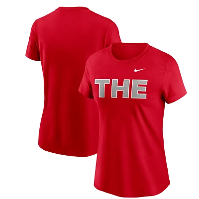 T-shirt Nike Scarlet Ohio State Buckeyes pour femme