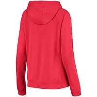 Women's Nike Scarlet Ohio State Buckeyes Varsity Fleece Tri-Blend Raglan Pullover Hoodie