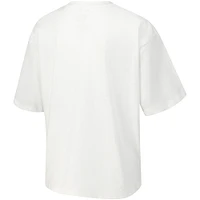 Women's Pressbox White Ohio State Buckeyes Rock & Roll Slub T-Shirt