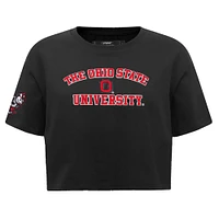 Women's Pro Standard Ohio State Buckeyes Classic Single Jersey Cropped Boxy T-Shirt
