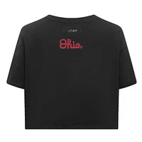 Women's Pro Standard Ohio State Buckeyes Classic Single Jersey Cropped Boxy T-Shirt