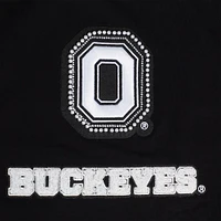 Women's Pro Standard Black Ohio State Buckeyes Rhinestone & Pearl Boxy Cropped T-Shirt