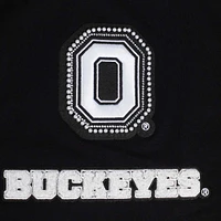 Women's Pro Standard Black Ohio State Buckeyes Rhinestone & Pearl Boxy Cropped T-Shirt