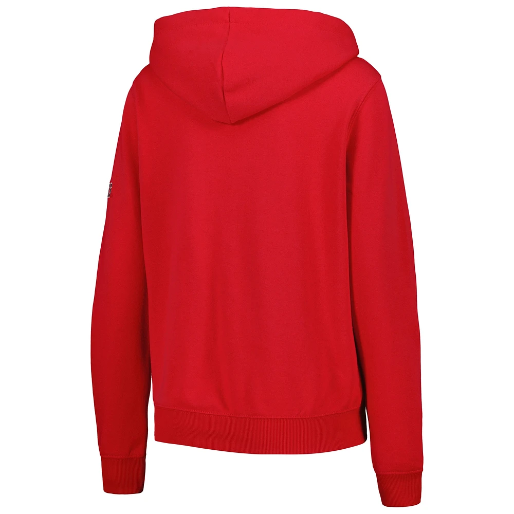Women's Scarlet Ohio State Buckeyes Big Logo Pullover Hoodie