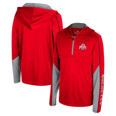 Sweat à capuche zippé Hansel Youth Colosseum Scarlet Ohio State Buckeyes