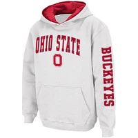 Youth Colosseum  White Ohio State Buckeyes 2-Hit Pullover Hoodie