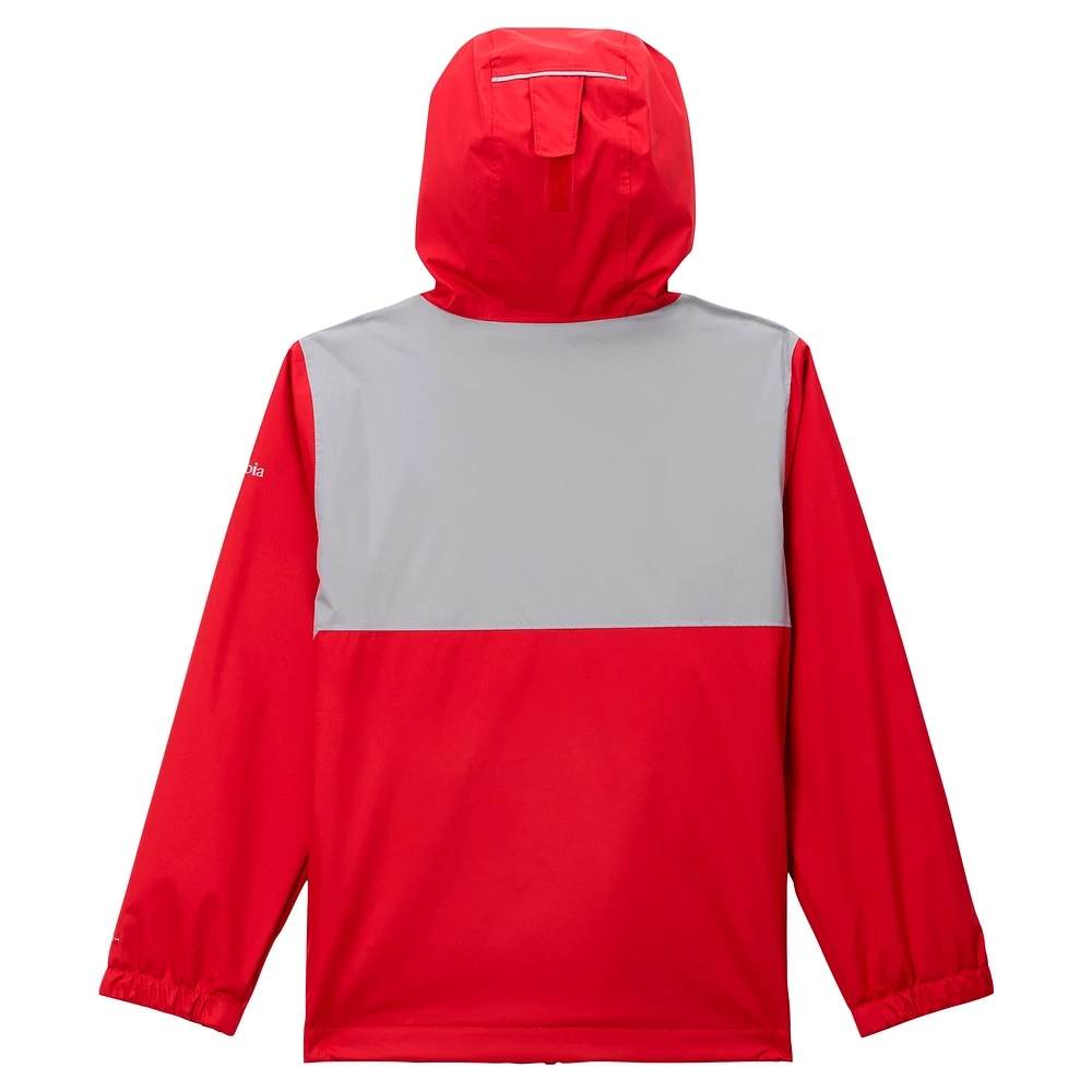 Youth Columbia Scarlet Ohio State Buckeyes Rainy Fields Lined Omni-Tech Full-Zip Hoodie Jacket