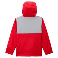 Youth Columbia Scarlet Ohio State Buckeyes Rainy Fields Lined Omni-Tech Full-Zip Hoodie Jacket
