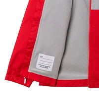 Youth Columbia Scarlet Ohio State Buckeyes Rainy Fields Lined Omni-Tech Full-Zip Hoodie Jacket