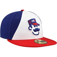Men's New Era White/Red Oklahoma City 89ers Authentic Collection 59FIFTY Fitted Hat