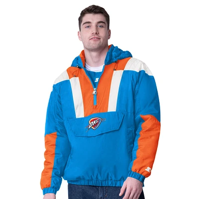 Veste à enfiler demi-zip Oklahoma City Thunder Charger bleue Starter pour homme