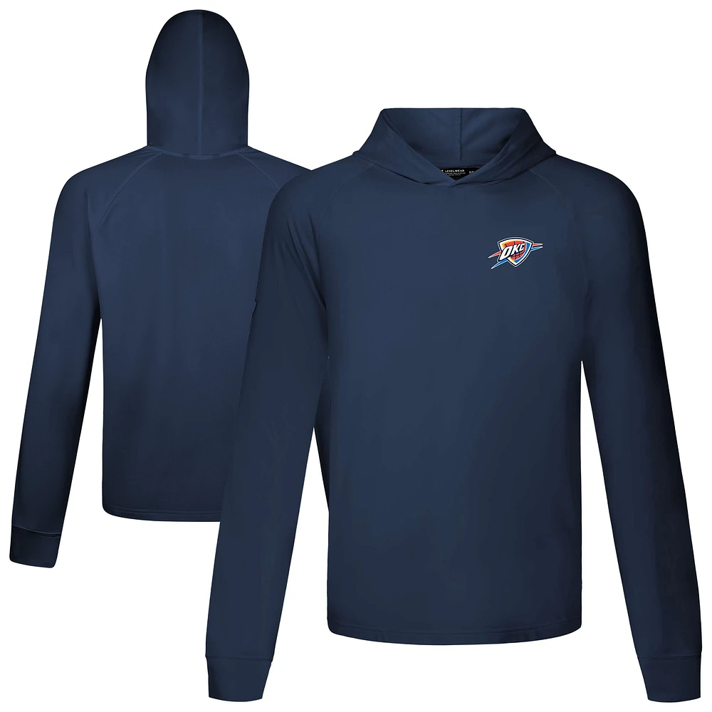 Men's Levelwear Navy Oklahoma City Thunder Dimension R Pullover Hoodie
