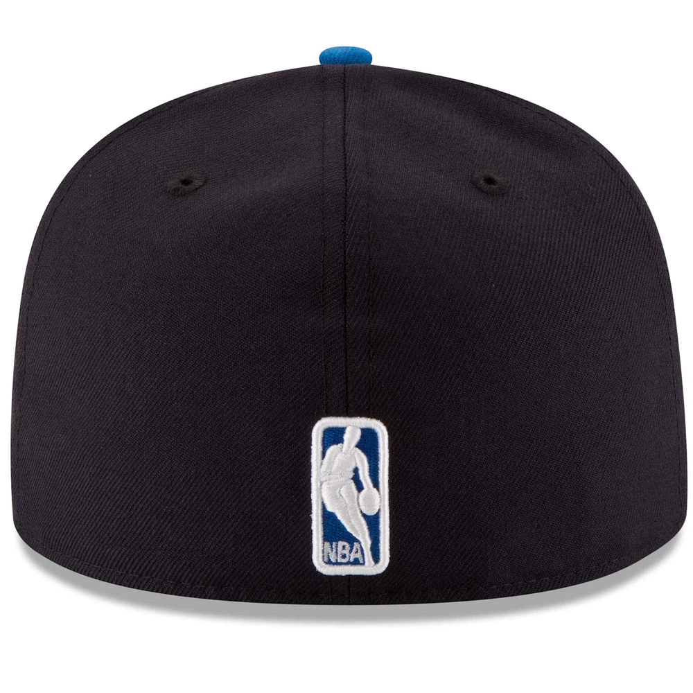 Men's New Era Black/Royal Oklahoma City Thunder Official Team Color 2Tone 59FIFTY Fitted Hat