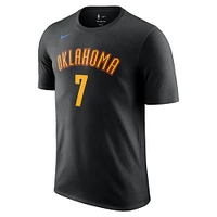 Men's Nike Chet Holmgren Black Oklahoma City Thunder 2024/25 Edition Name & Number T-Shirt