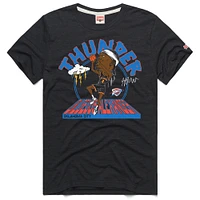 Unisex Homage Shai Gilgeous-Alexander Charcoal Oklahoma City Thunder 2024/25 Edition Caricature Tri-Blend T-Shirt