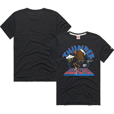 T-shirt unisexe hommage Shai Gilgeous-Alexander Charcoal Oklahoma City Thunder 2024/25 Edition Caricature Tri-Blend