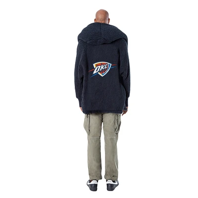 Sweat à capuche ouvert surdimensionné bleu marine Oklahoma City Thunder, le meilleur transat du monde par Jill Martin