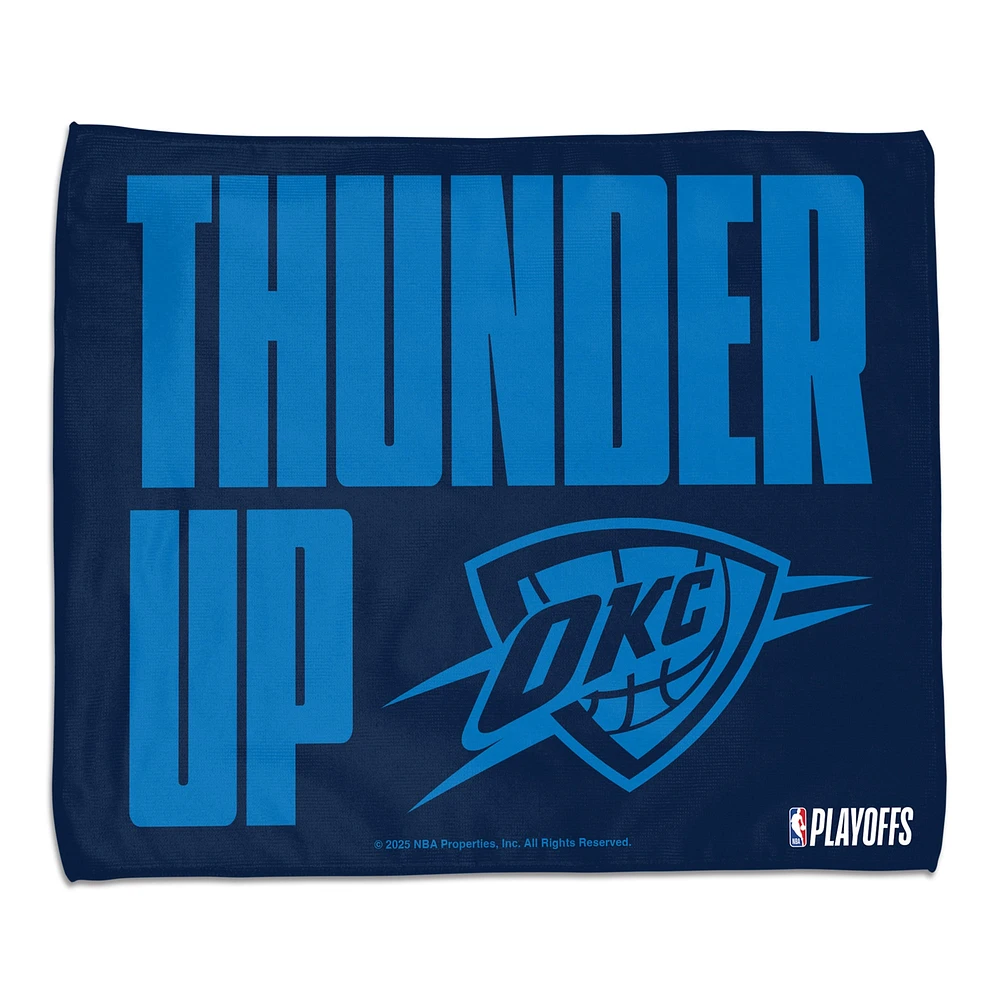 Serviette de rallye WinCraft Oklahoma City Thunder 2025 NBA Playoffs 15" x 18"
