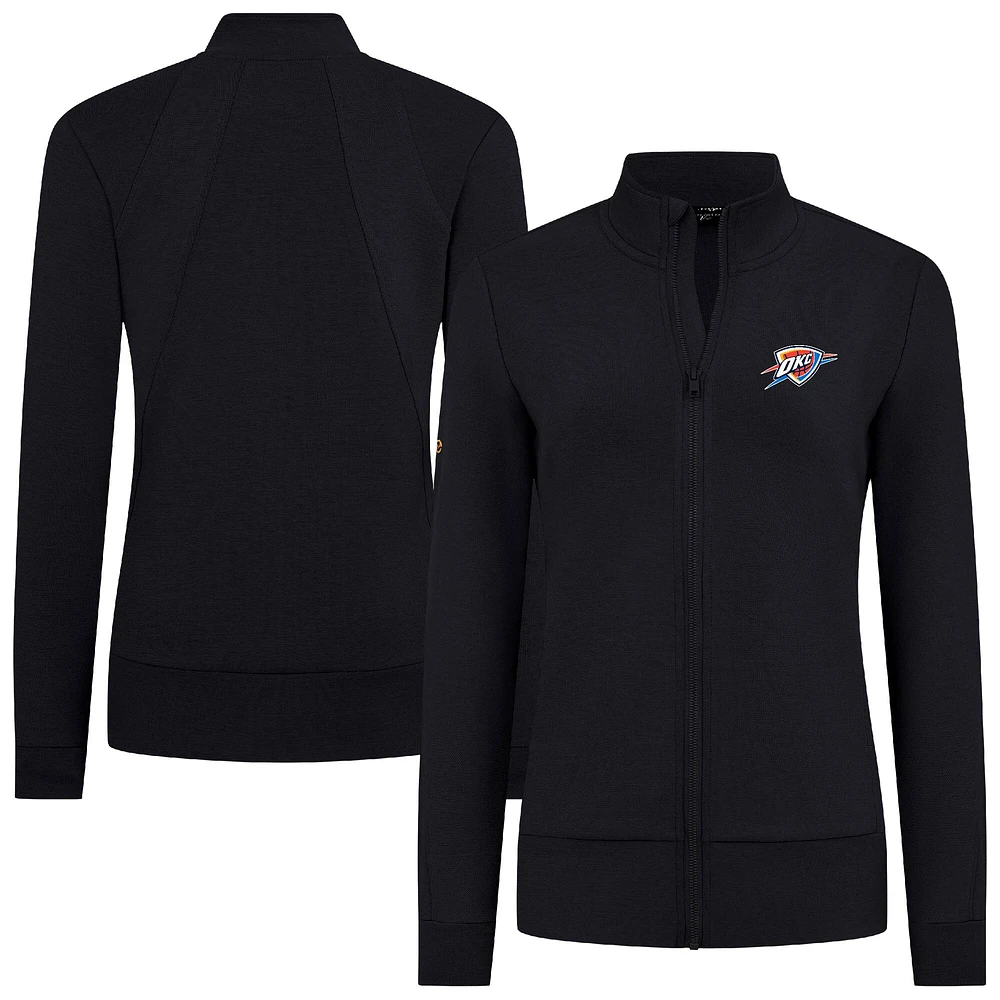 Women's Levelwear Black Oklahoma City Thunder Shine Full-Zip Jacket