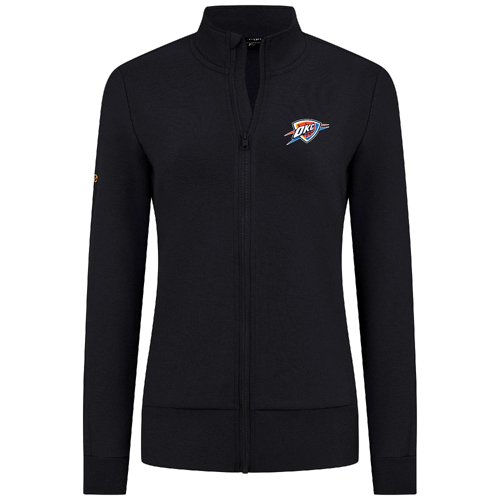 Women's Levelwear Black Oklahoma City Thunder Shine Full-Zip Jacket