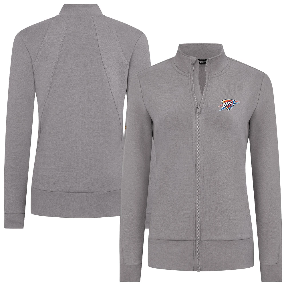 Women's Levelwear Gray Oklahoma City Thunder Shine Full-Zip Jacket