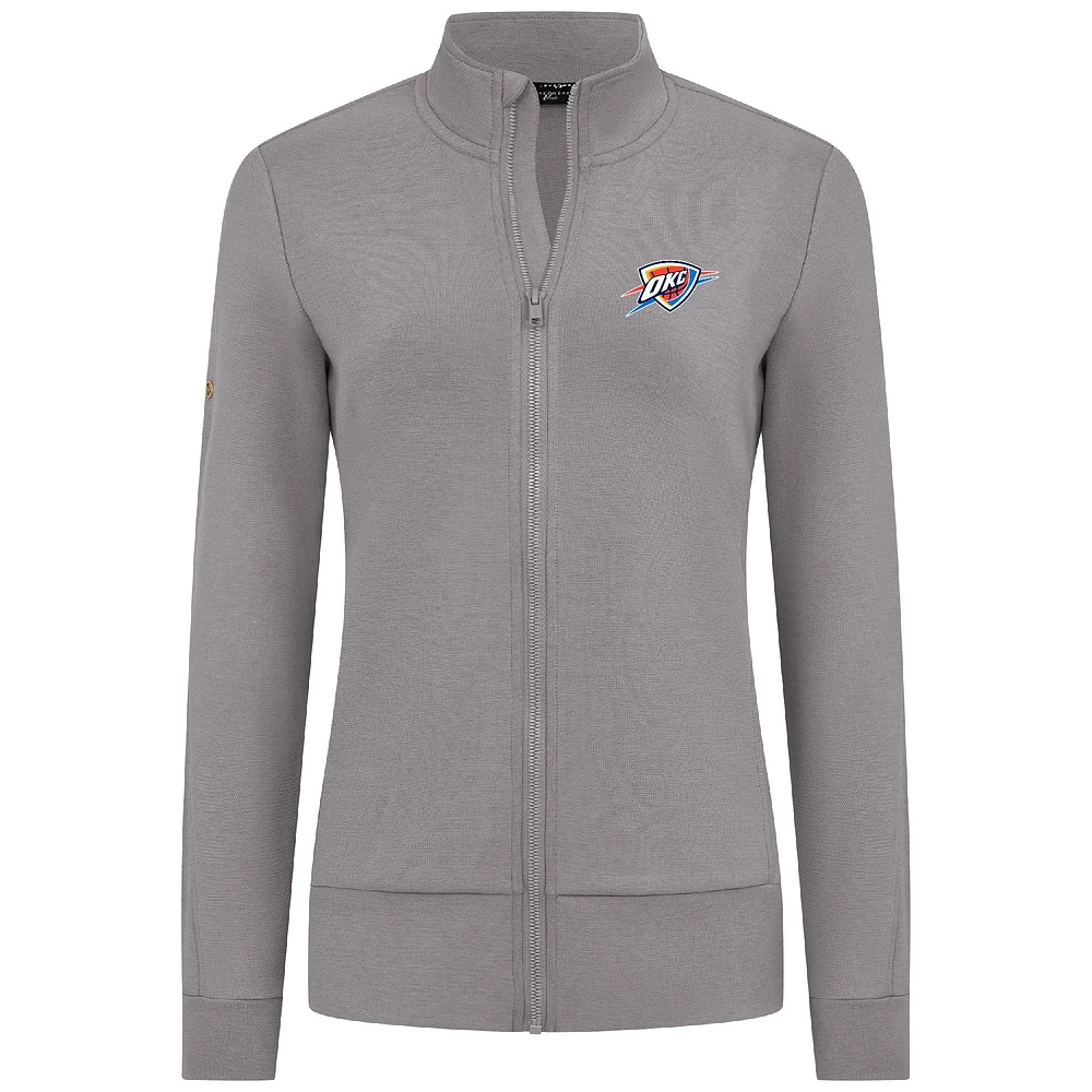 Women's Levelwear Gray Oklahoma City Thunder Shine Full-Zip Jacket
