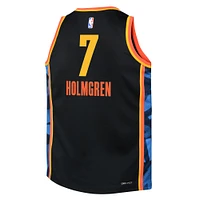 Youth Nike Chet Holmgren Black Oklahoma City Thunder 2024/25 Swingman Player Jersey - Edition