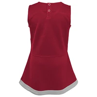 Girls Toddler Crimson/Gray Oklahoma Sooners Two-Piece Cheer Captain Jumper Dress & Bloomers Set