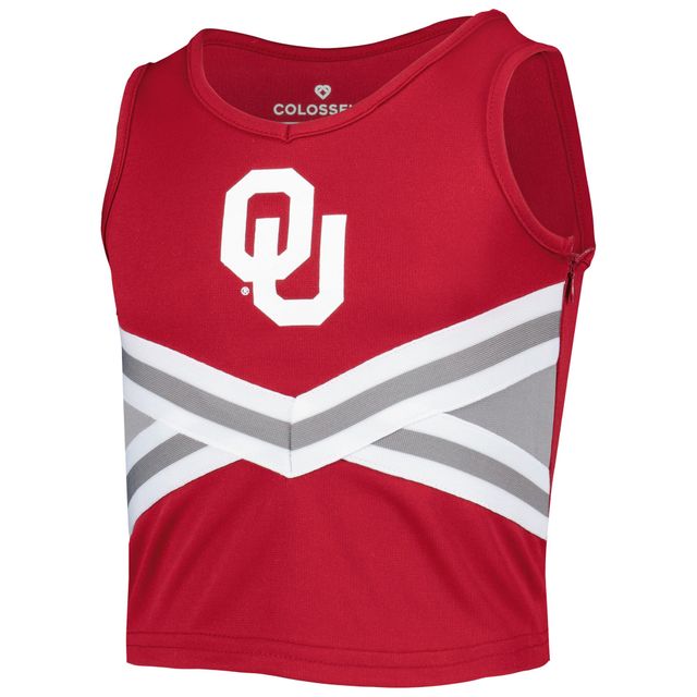 Girls Youth Colosseum Crimson Oklahoma Sooners Carousel Ensemble de pom-pom girl