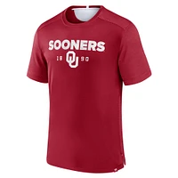 Men's Fanatics  Crimson Oklahoma Sooners Defender Rush T-Shirt