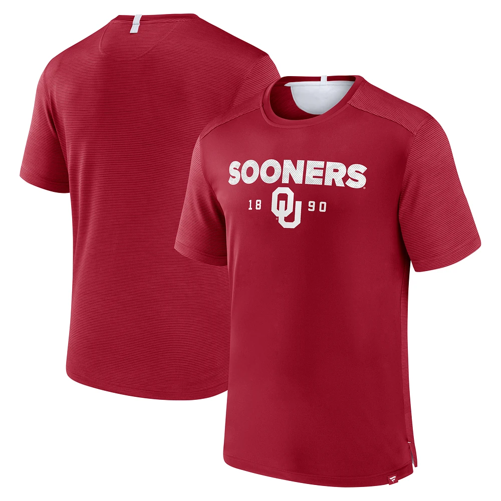 Men's Fanatics Crimson Oklahoma Sooners Defender Rush T-Shirt