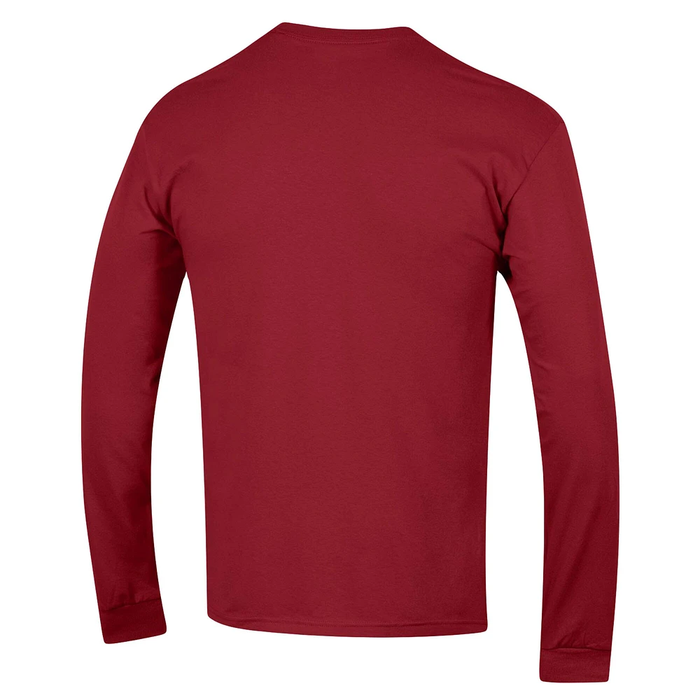 Men's Champion Crimson Oklahoma Sooners High Motor Long Sleeve T-Shirt