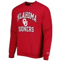 Men's Champion Crimson Oklahoma Sooners High Motor Pullover Sweatshirt