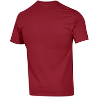 Men's Champion Crimson Oklahoma Sooners Red River Rivalry Slogan T-Shirt